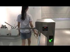 Полноавтоматические встречные ворота турникета треноги, пешеходный ДК 12В расмки металлоискателя video