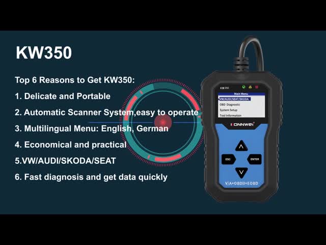 Возврат масла EBP воздушной подушки ABS двигателя поддержки инструмента блока развертки системы новой модели Konnwei полный видео