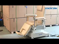 Электрический медицинский стул донорства крови переливания на нагрузке колес 240kgs video