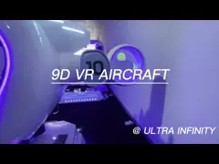 Машина летая игры воздушных судн арены летного тренажера имитатора 9D Vr игр самолета Vr полностью со стеклами Vr video