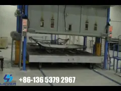 Автоматическая стеклянная гнуть печь для гибочной машины стекла переднего лобового стекла автобуса video