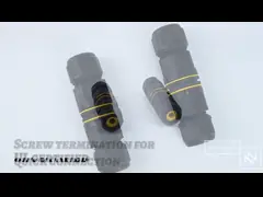 Прекращение CQC винта 4 Pin прямое делает круговые соединители водостойким video