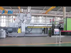 Линия штранг-прессования трубы из волнистого листового металла стены ПП ПЭ горизонтальная двойная video