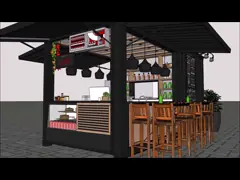 Адвокатура кафа кофейни контейнера для перевозок магазина фаст-фуда дизайна 20ft 40ft крошечная Prefab video