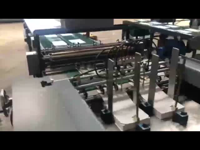 Adjustable40pcs/min Automatic Gluing Machine 600mm Sheet video