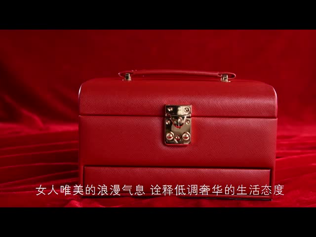 Elegant High Quality Pu Leather jewelry box.mp4
