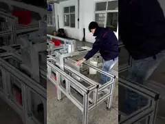 Горизонтальный сборочный конвейер шинопровода приспособления струбцины собрания шинопровода локтя video