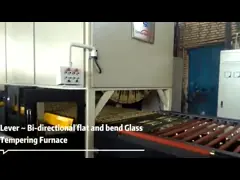 Двухнаправленное плоское и гнуть стекло закаляя ролики ПЛК Весувюс Сименса печи video