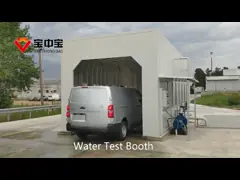 Будочка испытывать ливня для испытывая кораблей запечатывания воды идя дождь будочки теста video