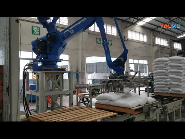 Рука промышленного робота оси Motoman GP7 6 используемая для Palletizing робот видео