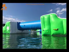 China 50m Inflatable Water Slide , Inflatable Long Slide For City Road supplier