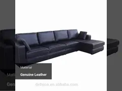 SGS l кожаный диван Defaico формы неподдельный установил софу черного Recliner серого цвета кожаного секционную video