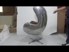 Мебель Defaico кожаного стула авиатора стула яйца Юниона Джек шарнирного соединения CE video