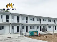 Модульные временные здания строительной площадки как спальня штата video