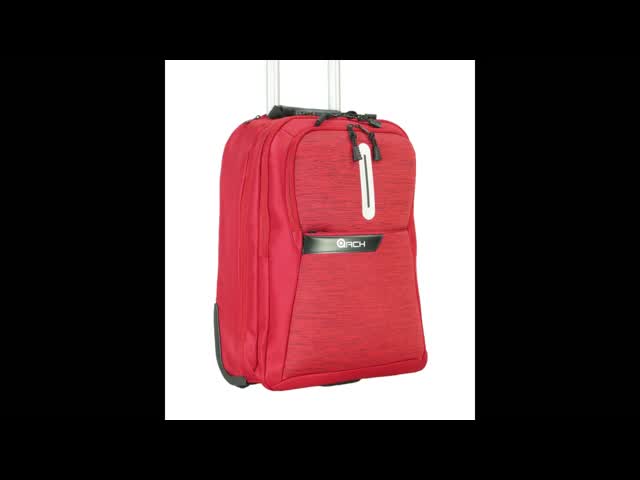 18 Inch Super Light Trolley Carry On Luggage With Hidden Backpack Strap