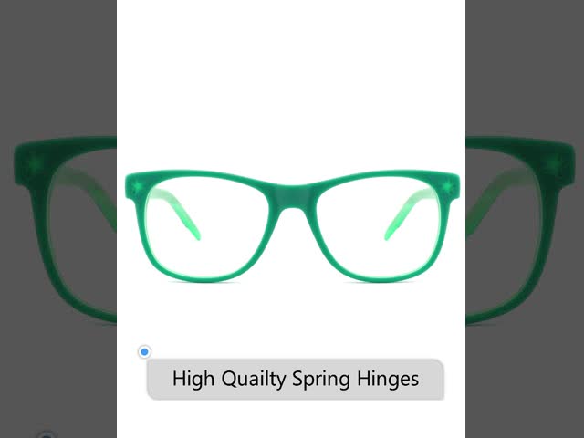 Eyeglasses ацетата оптически рамки детей зеленого цвета 18mm квадратные видео