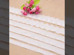 Белая отделка шнурка вышивки гипюра 6.5cm для верхних одежд video