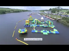 Озеро плавая раздувное аквапарк/раздувные игры воды для взрослых и детей video