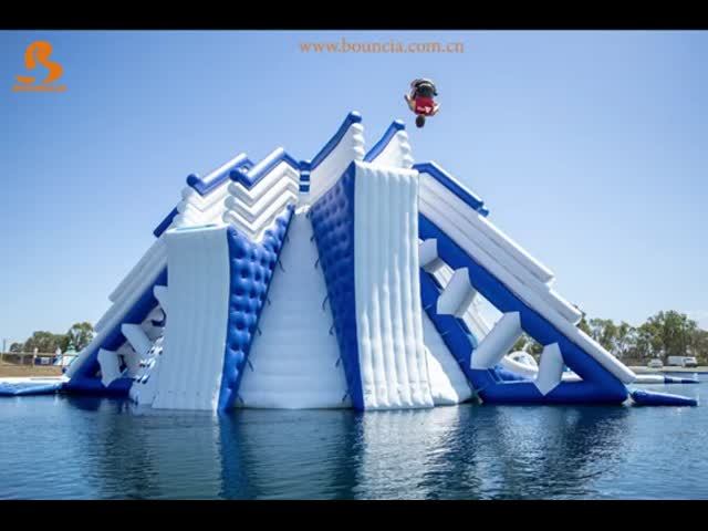 Giant Inflatable Floating Iceberg For Climbing Mountain Water