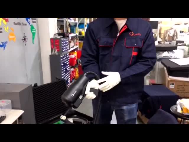 Galvo Scanner Lazer Head 100W Fiber Laser Rust Removal Machine Portable video