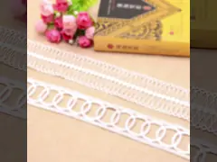 вышивка хлопка полиэстера 2.5cm шнурует ткань для одежд video