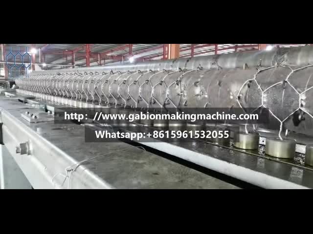 Five Twist Automatic Plc Control System Gabion Mesh Machine For 4500mm Weaving Width