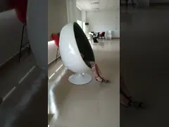 Современный стул кожи стручка яйца авиатора рамки стеклоткани с валиком video