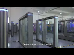 Отбросьте систем безопасности турникета ворот 10mm нержавеющую сталь стеклянных ручную video