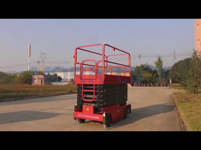 Sinolift SJY（II）Stainless Manganese Steel Pedestrian Motorized Mobile Scissor Lift Capacity 500 kg