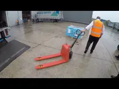 Пешеходный паллет лития 3300LBS поднимает промышленное материальное погрузочно-разгрузочное оборудование домкратом video