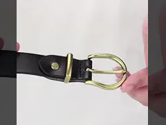 Кожа моды регулируемых женщин длины 2.3cm подпоясывает плакировку старого золота петли металла video