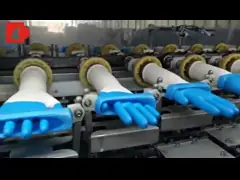 Голубые не стерильные медицинские перчатки нитрила 100 ПК/коробка video