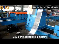 крен Purlin 2.5mm c формируя машину с гидравлические пробивать и резать video