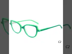 Голубые Eyeglasses обрамляют стекла ацетата формы глаза кота оптически для детей video