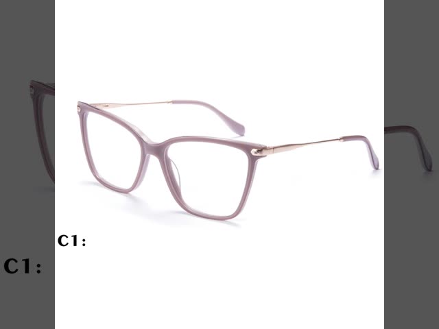 Рамка зрелища металла ацетата стекел компьютера женщин глаза кота видео