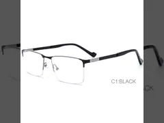 Eyewear зрелища оптически рамки металла оправы половины человека моста 17mm квадратный video