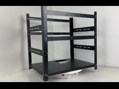 Машина снаряжения 12GPU горнорабочего Cryptocurrency Ethereum под открытым небом минируя с хороший охлаждать video