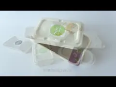 Поднос овальной пульпы багассы 750ml устранимый бумажный принимает вне КОМПОСТ ОК 2 отсеков video