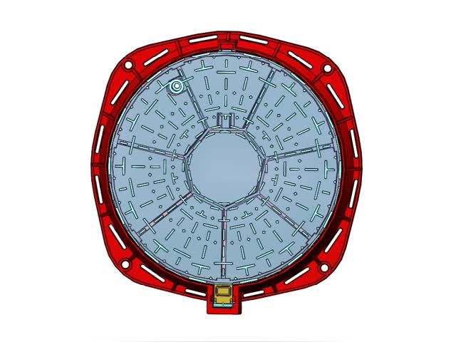 B125 Manhole Cover Round With Lock According To Drawings Hinge  Parking Areas And Multistorey Car Parks