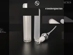 Acrylic Serum Roller Airless Cosmetic Bottles Creamy White