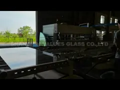 Листы прокатанного стекла низкого утюга закаленные тройкой для строя стены 6.38мм 10.38мм video