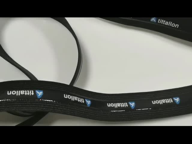 Черным связанная цветом лента силикона эластичной резиновой ленты жаккарда эластичная для одежды
