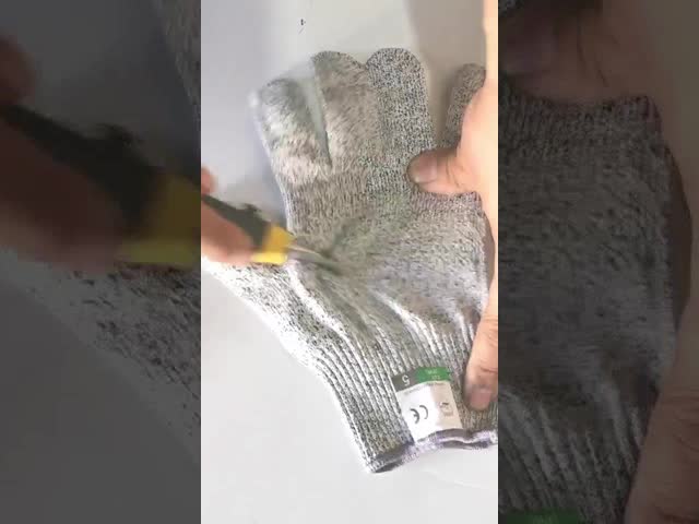 Перчатки пищевой промышленности белые HPPE EN388 4343DP 13G Uncoated анти- отрезанные видео