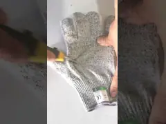 Перчатки пищевой промышленности белые HPPE EN388 4343DP 13G Uncoated анти- отрезанные video