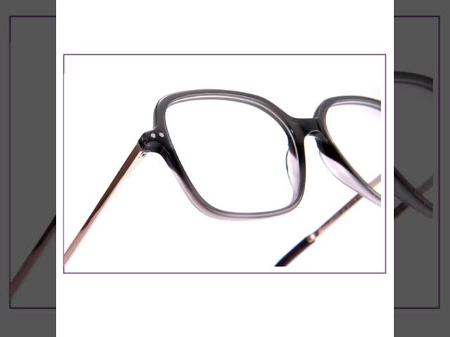 52mm Lens Width Acetate Optical Frame Metal Computer Glasses video