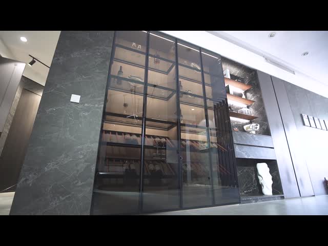 Living Room Wine Display Cabinet Antique With Glass Door