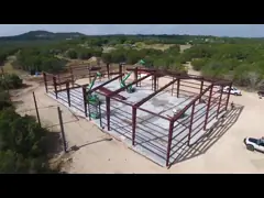 Склад конструкции шерстей утеса Prefab Q235 Q345 стальной video