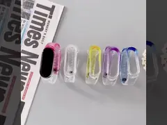 Прозрачный 5 градиент 5,9 ширина наручных часов 23mm силикона TPU video