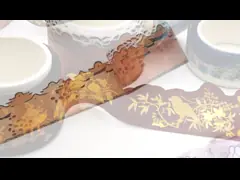 Изготовленная на заказ прекрасная лента Kawaii Washi бумажная напечатала ленту Washi яркого блеска video