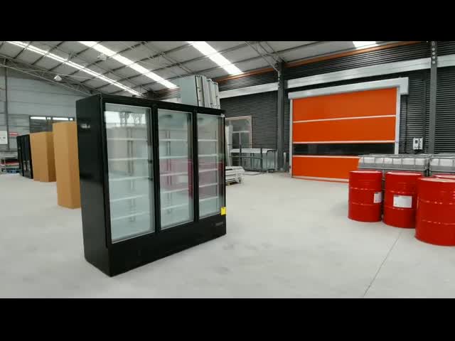 3 Glass Doors 1260L Commercial Upright Freezer With SECOP Compressor